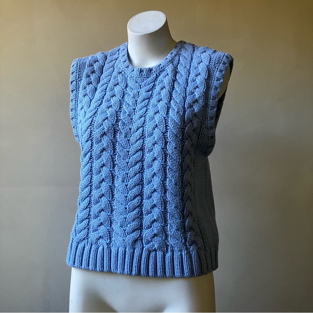 Talbots | Chunky Cable Knit Sweater Vest - Picture 2 of 7
